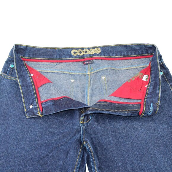 Vintage Coogi Mens 36 X 30 Golden Eagle Wings Embroidered Denim Jeans Streetwear - Picture 14 of 16